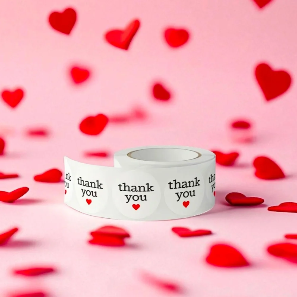 ‼️NEW‼️ 1 Roll 500pcs Thank You Stickers Labels Small Business Shipping Supplies